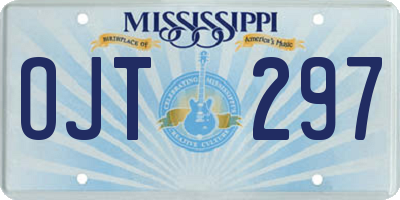 MS license plate OJT297