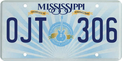 MS license plate OJT306