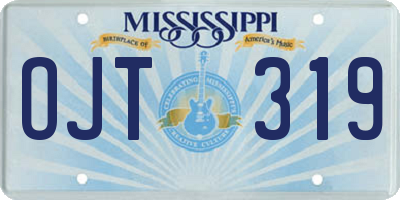 MS license plate OJT319