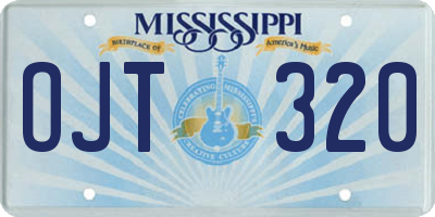 MS license plate OJT320