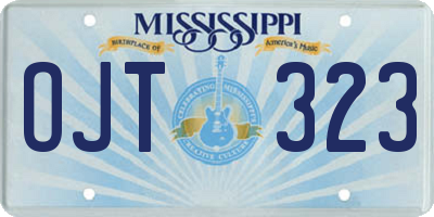 MS license plate OJT323