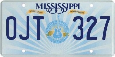 MS license plate OJT327