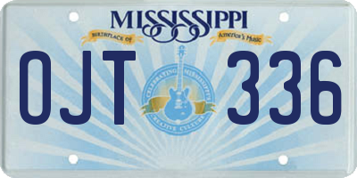 MS license plate OJT336