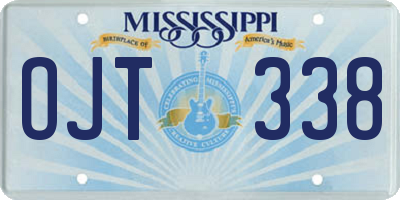 MS license plate OJT338