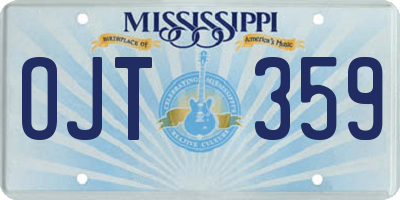 MS license plate OJT359
