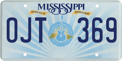 MS license plate OJT369
