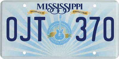MS license plate OJT370