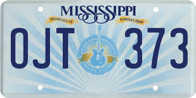 MS license plate OJT373