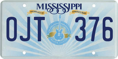 MS license plate OJT376