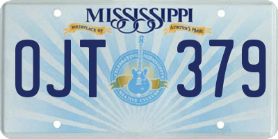 MS license plate OJT379