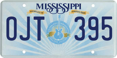 MS license plate OJT395