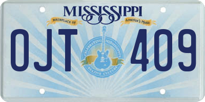 MS license plate OJT409