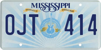 MS license plate OJT414