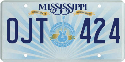 MS license plate OJT424