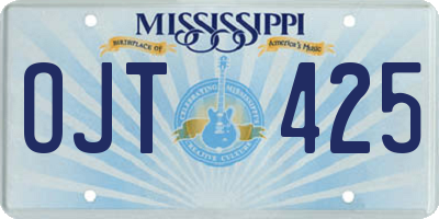 MS license plate OJT425