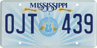 MS license plate OJT439