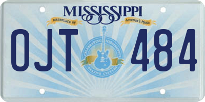 MS license plate OJT484