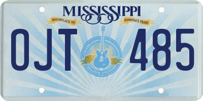 MS license plate OJT485