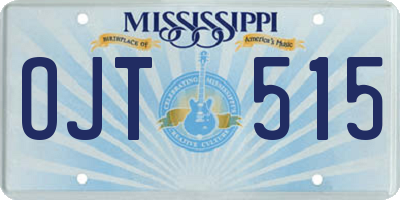 MS license plate OJT515
