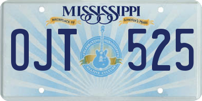 MS license plate OJT525