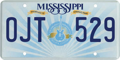 MS license plate OJT529