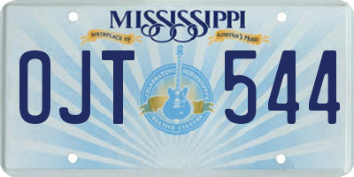 MS license plate OJT544