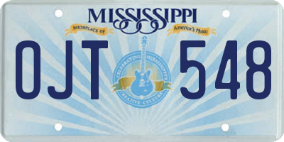 MS license plate OJT548