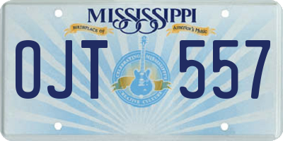 MS license plate OJT557