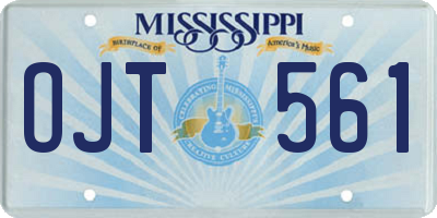 MS license plate OJT561