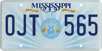 MS license plate OJT565