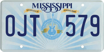 MS license plate OJT579
