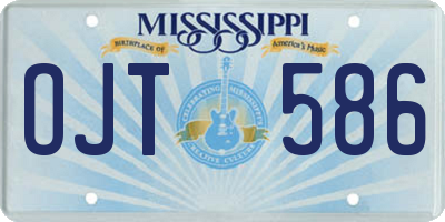 MS license plate OJT586