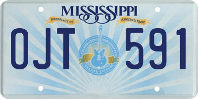 MS license plate OJT591