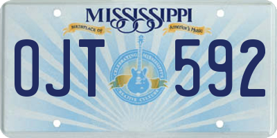 MS license plate OJT592