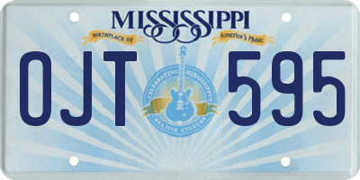 MS license plate OJT595