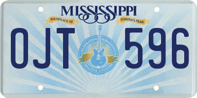 MS license plate OJT596