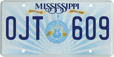 MS license plate OJT609