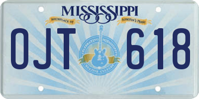 MS license plate OJT618