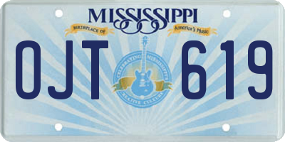 MS license plate OJT619