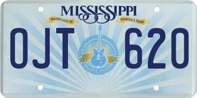 MS license plate OJT620