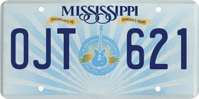 MS license plate OJT621
