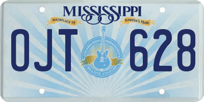 MS license plate OJT628