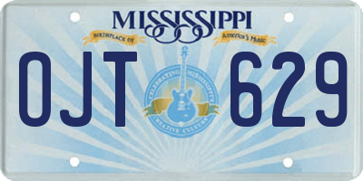 MS license plate OJT629