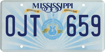 MS license plate OJT659