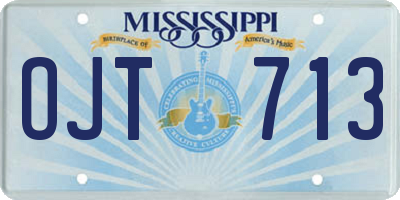 MS license plate OJT713