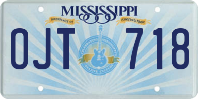 MS license plate OJT718