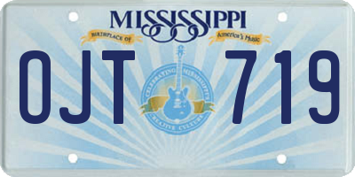 MS license plate OJT719