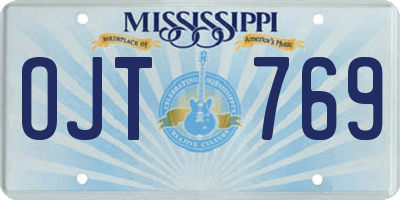 MS license plate OJT769