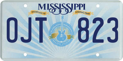 MS license plate OJT823