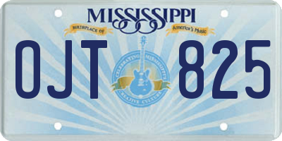 MS license plate OJT825
